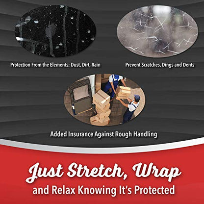 Simply Cool 12 Pack Mini Hand Stretch Wrap 5 Inch 1000Ft 60 Gauge 2 Handles - size: 5-inch w/ plastic handle