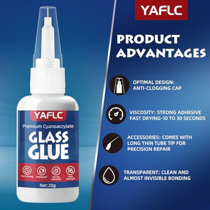 Glass Glue Liquid, Super Glue for Glass Repair 40g - style: Glass Glue