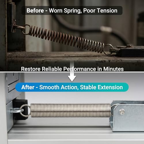 9621 Extension Spring，Spring Steel Construction, Nickel-Plated Finish, Closed Single Loop ，3-Pack