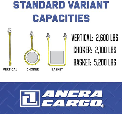 Ancra Cargo Endless Round Lifting Sling, Purple, 1" x 8', 3 Sling Variants - size: 1" x 8'