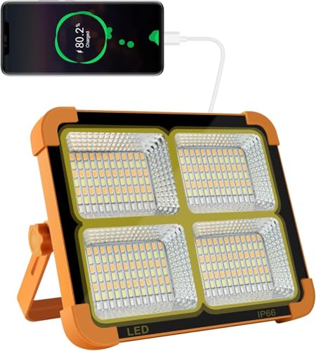 Portable LED Solar Work Light 100W 16500mAh 10000LM - color: Orange