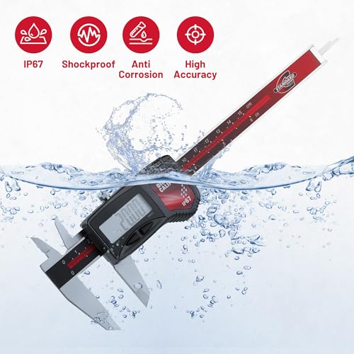 IP67 Digital Caliper 0-6" Range Electronic Measuring Tool
