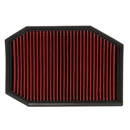 DNA Motoring AFPN-032-RD Clean Air Washable Drop In Panel Air Filter Enhance Engine Performance Power & Acceleration Improve [Compatible with 04-11 BMW 528i 530i 525i 3.0L] - style: 08-11 528i Red