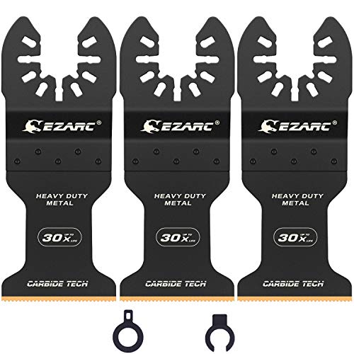 EZARC Carbide Oscillating Saw Blades for Hardened Metal, 3-Pack - size: 3-Pack Carbide
