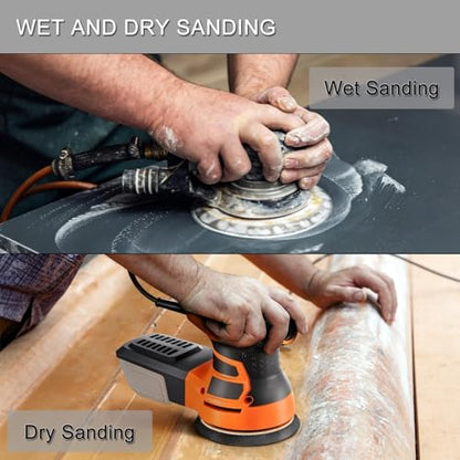 100Pcs 5 Inch Sanding Discs Hook & Loop 8-Hole Wet Dry Sandpaper 150 Grit - style: 100Pcs 150 Grit