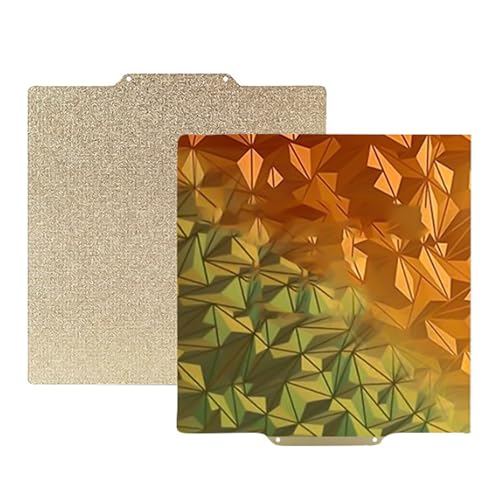 BORDSTRACT Double-Sided Build Plate, PEI Spray Texture + PEO Smooth Chameleon Spring Steel Flexible Plate 355x355mm Without Soft Magnetic Base for Most Models of 3D Printer Platforms - style: PEI spray + PEO chameleon 355*355mm