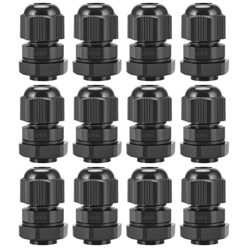 12 Pcs 1/4" NPT Cable Glands Waterproof Strain Relief Connector - color: 12 Pcs 1/4" NPT