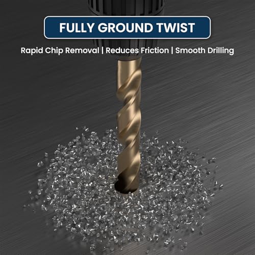 LU&MN M35 Jobber Drill Bits, 1/8", 10 Pcs - size: 1/8 in