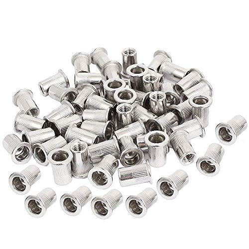 50pcs M5 Rivet Nuts Stainless Steel Threaded Rivet Insert Nuts Rivnuts Nutsert M5-0.8mm - size: M5