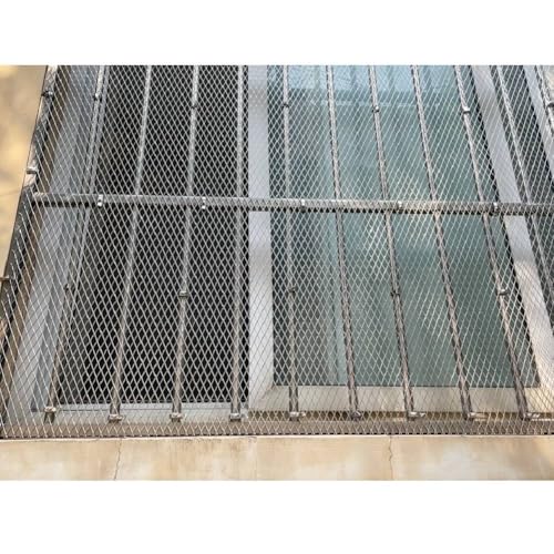 304 Stainless Steel Expanded Metal Mesh Sheet (Mesh8x16mm Size16"X40"), Diamond Mesh Screen for Vent, Rodent Proof Dryer Vent Cover, Pet Screen, Animal Cage Metal Netting