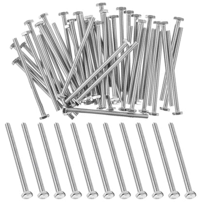 Zonon 50 Pcs 1/2-13 x 5 Hex Head Screw Bolt, Silver - color: Silver, size: 1/2-13 X 5"