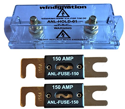 WindyNation ANL Fuse Holder + Fuse (2pcs 150A) - size: 2pcs 150A Fuse