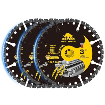 3 Inch Diamond Cutting Wheel, Metal Cut Off Wheels for Die Grinder, 3PCS - size: 3 INCH