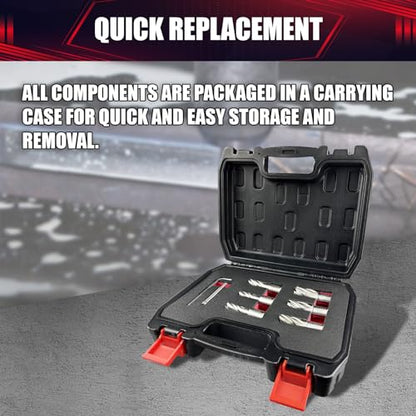 8PCS Annular Cutter Set,Magnetic Drill Press Bits,1" Cutting Depth,3/4" Weldon Shank,M2AL HSS with Pilot Pin and Hex Wrench,1/2"-1-1/16" Cutting Diameter