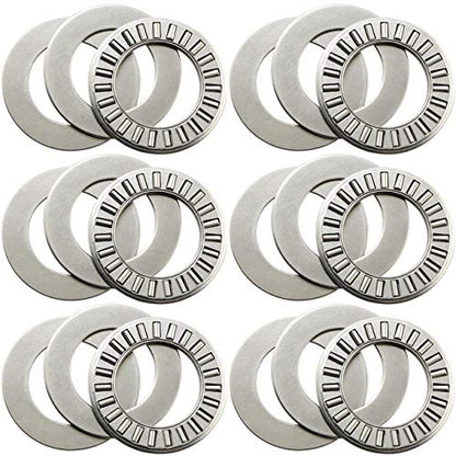 MEETOOT 6 Sets Thrust Needle Roller Bearings NTA1220+2TRA Thrust Needle Roller Bearing with Two Washers 3/4