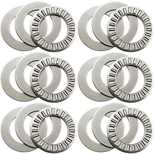 MEETOOT 6 Sets Thrust Needle Roller Bearings NTA1220+2TRA Thrust Needle Roller Bearing with Two Washers 3/4