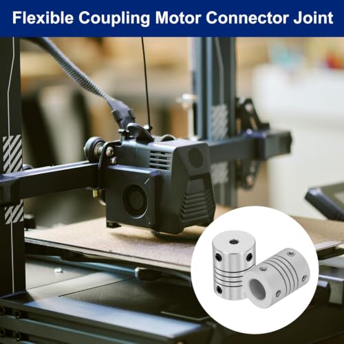 Flexible Shaft Coupling(2mm|7mm): 4 Pcs Silver Aluminum Alloy - color: Silver, size: 2mm x 7mm (15mm OD, 25mm L)