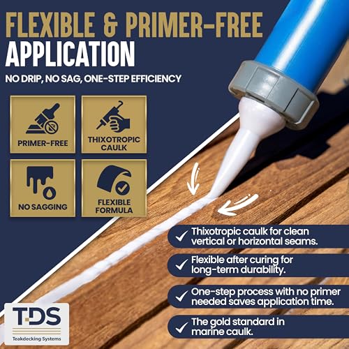 Teakdecking Systems (TDS) SIS440 Marine Caulk Sausage 20oz - White - color: White, size: 20 oz