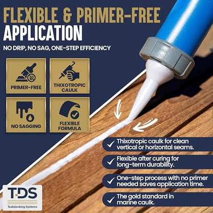 Teakdecking Systems (TDS) SIS440 Marine Caulk Sausage 20oz - White - color: White, size: 20 oz