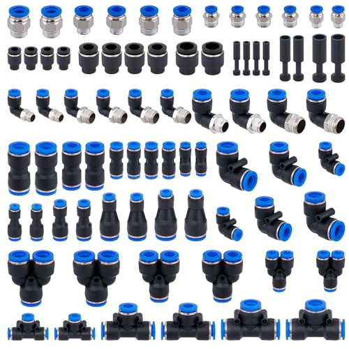 78 PCS Pneumatic Quick Connect Air Hose Fitting Kit - size: 78PCS