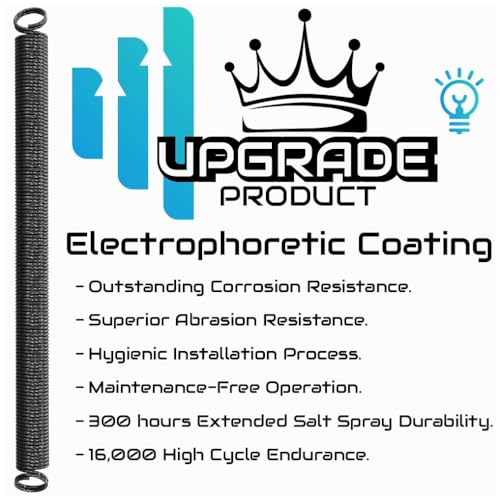 100-lbs. Garage Door Extension Spring Replacement Kit, 25'' Long, Double Loop Ends, 1 Pair, Electrophoresis Black Coated - size: 100LB - Tan
