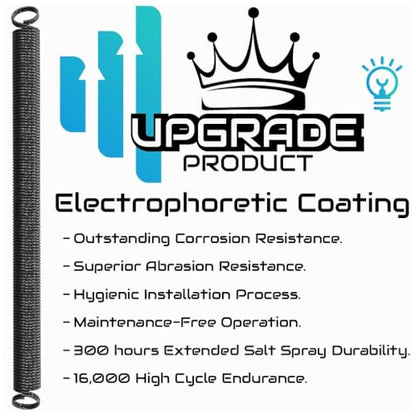 100-lbs. Garage Door Extension Spring Replacement Kit, 25'' Long, Double Loop Ends, 1 Pair, Electrophoresis Black Coated - size: 100LB - Tan