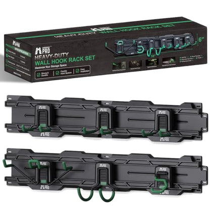 66" Wall Mount Tool Organizer with Locking Hooks, 300 LBS Storage System