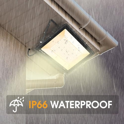 XYCN 2 Pack 50W 3000K Warm White LED Flood Light,Outside Flood Light,No Plug,7600LM Super Bright Outdoor Security Lights, IP66 Waterproof Floodlight for Yard,Playground,Garage, Garden, Lawn - size: 50W 3000K LED Flood Light 2pack