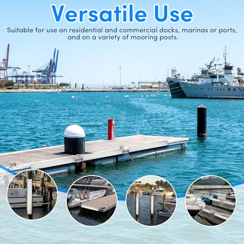 Boat Dock Fender with Screws,PVC Marine for Boat Dock Vertical Pole Post or Corner Dock(24 inch,38 inch,48 inch,72 inch,31.5 inch) - style: White 48in 3Pack