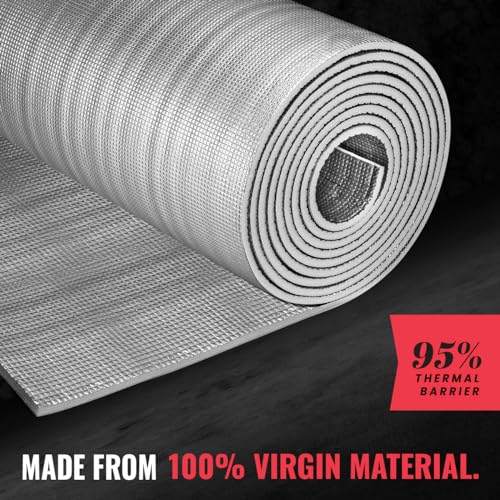 Ultra Heavy Duty 10mm Reflective Insulation Roll - Premium Foam Core Radiant Barrier for Energy Conservation -Commercial Grade Soundproofing Thermal Shield for Indoor and Outdoor (16" X 20') - size: 16" X 20'