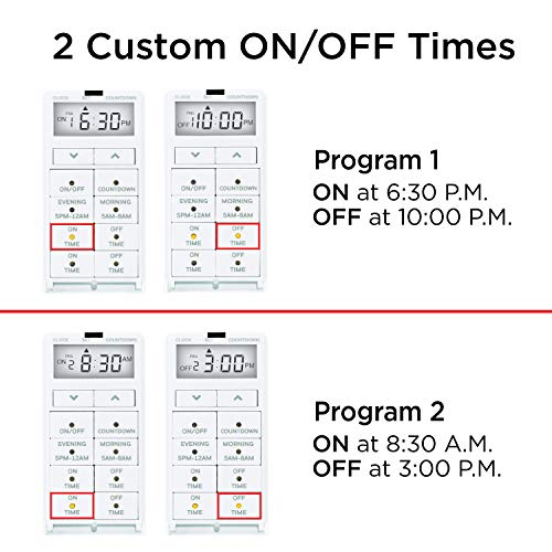 UltraPro in-Wall Digital Timer Switch, Countdown, Custom On/Off, 1 Pack - style: 24HR Digital Timer