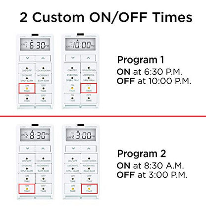 UltraPro in-Wall Digital Timer Switch, Countdown, Custom On/Off, 1 Pack - style: 24HR Digital Timer