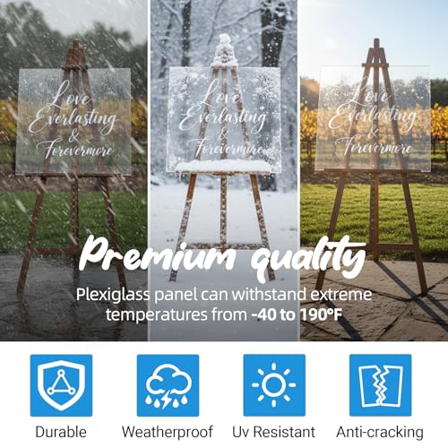 CALPALMY 24 x 36 x 1/4 inch Clear Cast Acrylic Plexiglass Sheet, 2-Pack - color: Clear (Laser Cut), size: 24x36", 1/4" Thick