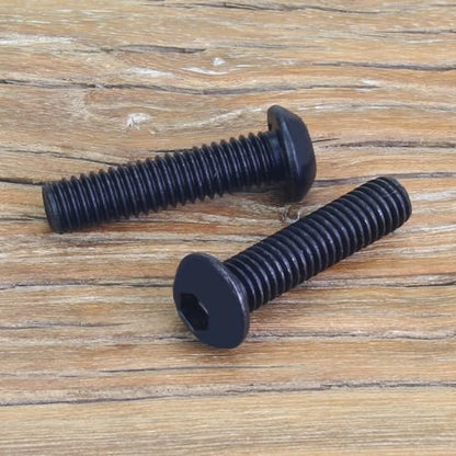 35 Pieces M6 x 25mm Button Head Socket Cap Screws, Thread Pitch 1.0mm, Sutemribor M6 Black Screws, 10.9 Grade Alloy Steel, Black Oxide Finish, Fully Threaded - size: M6 x 25mm, style: Button Head
