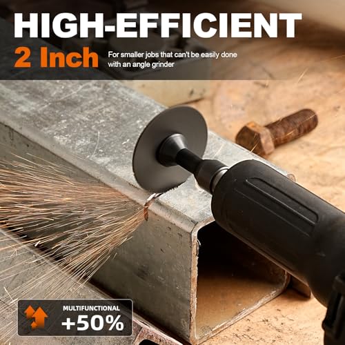 SI FANG 11 Pack 2 Inch Die Grinder Cut Off Wheel with 1/4 Arbor Accessories - style: 2'' Cut Off Wheel and Mounting Mandrel