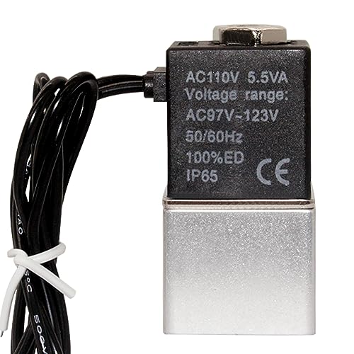 AC 110V Solenoid Valve 1/4" NPT 2 Way Normally Closed Air Valve Electric Solenoid Valve - size: 1/4"NPT, style: AC110V