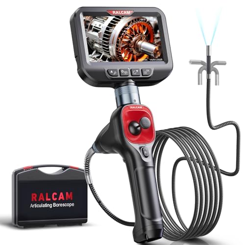 Ralcam 360° Articulating Borescope, 6.2mm/0.24in Slim Probe - size: 10FT
