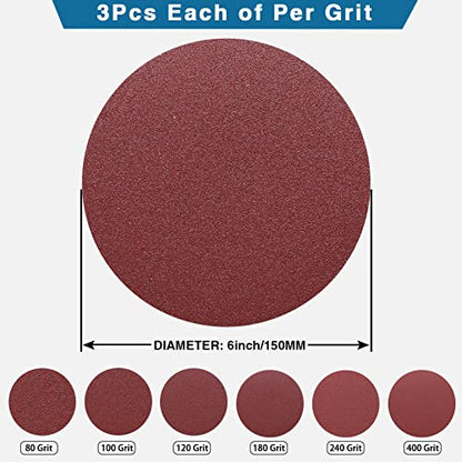 28Pack 4x36 Inch Sanding Belts and 6 Inch PSA Sanding Discs Set - size: Sanding disc&belts