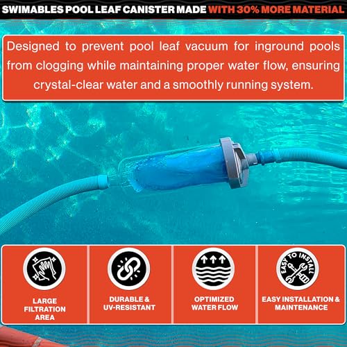 Swimables W530 Large Capacity Leaf Canister with Mesh Bag - Heavy Duty Pool Vacuum Leaf Canister Compatible with Hayward Pool and Spa Cleaners Replacement for Inline Leaf Catcher - style: SW-10-530