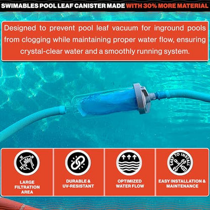 Swimables W530 Large Capacity Leaf Canister with Mesh Bag - Heavy Duty Pool Vacuum Leaf Canister Compatible with Hayward Pool and Spa Cleaners Replacement for Inline Leaf Catcher - style: SW-10-530