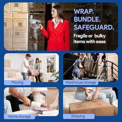 International Plastics Co. 5'' Stretch Wrap with Rotating Handle for Moving - size: 1 Pack, style: 5" Spinning Handles