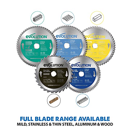 Evolution Power Tools 6-1/2BLADEST Steel Cutting Saw Blade, 6-1/2-Inch x 40-Tooth, Silver - size: 6-1/2 Inch, style: 40-Tooth