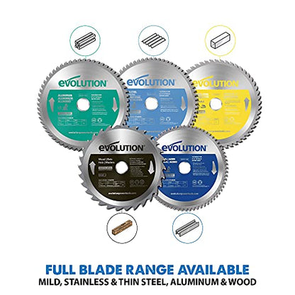 Evolution Power Tools 6-1/2BLADEST Steel Cutting Saw Blade, 6-1/2-Inch x 40-Tooth, Silver - size: 6-1/2 Inch, style: 40-Tooth