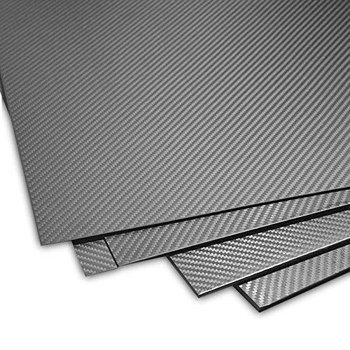 200 X 300 X 3 MM Carbon Fiber Sheets 100% 3K Twill Matte Carbon Fiber Plate - size: 200 X 300 X 3.0 MM