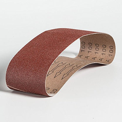 Mercer Industries 107100-3" x 24" Aluminum Oxide Sanding Belts, 100 Grit (10 Pack) - size: 3 x 24, style: 100 Grit