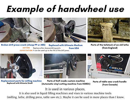 6" Ultimate Handwheel Fits 3/4" Shaft or Smaller - Table Saw, Lathe & More - size: 6" X 3/4"