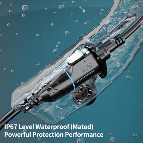 CNLINKO LP-16 Type-C 3.1 Industrial Waterproof Connector IP67 Circular Aviation Plug High-Speed Data Transfer with 1M Cable - style: Plug Socket with 1M Cable/PBT Socket