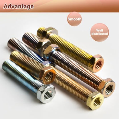 1/4" x 3" Fully All Threaded Rod Studs, 24pcs Carbon Steel Color Zinc Finished Right Hand Thread Screws for Furniture Garden Railing Mounting Assembly, Fastening Steel Frame Connections - size: 1/4" x 3'