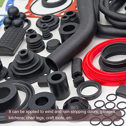 uxcell EPDM Rubber Foam Sheet Strips 1/8" T x 2" W x 157.5" L, Neoprene Rubber Sheet Rolls for DIY Gasket, Sealing Padding, Reduce Vibration Mat - size: 1/8"T x 2"W x 157.5"L