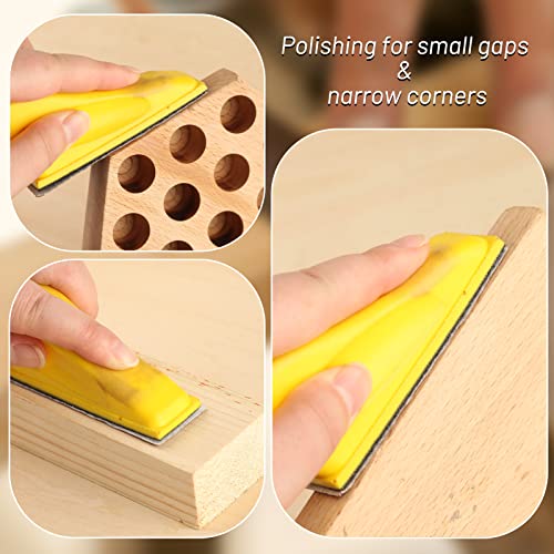 SPEEDWOX 100 PCS Micro Sander 3.5 x 1.2 Inch Mini Sander for Small Projects Micro Detail Hand Sander Grit 600 Detail Sanding Refill Hook & Loop Aluminum Oxide Sandpaper for Wood Furniture - style: 600 Grit